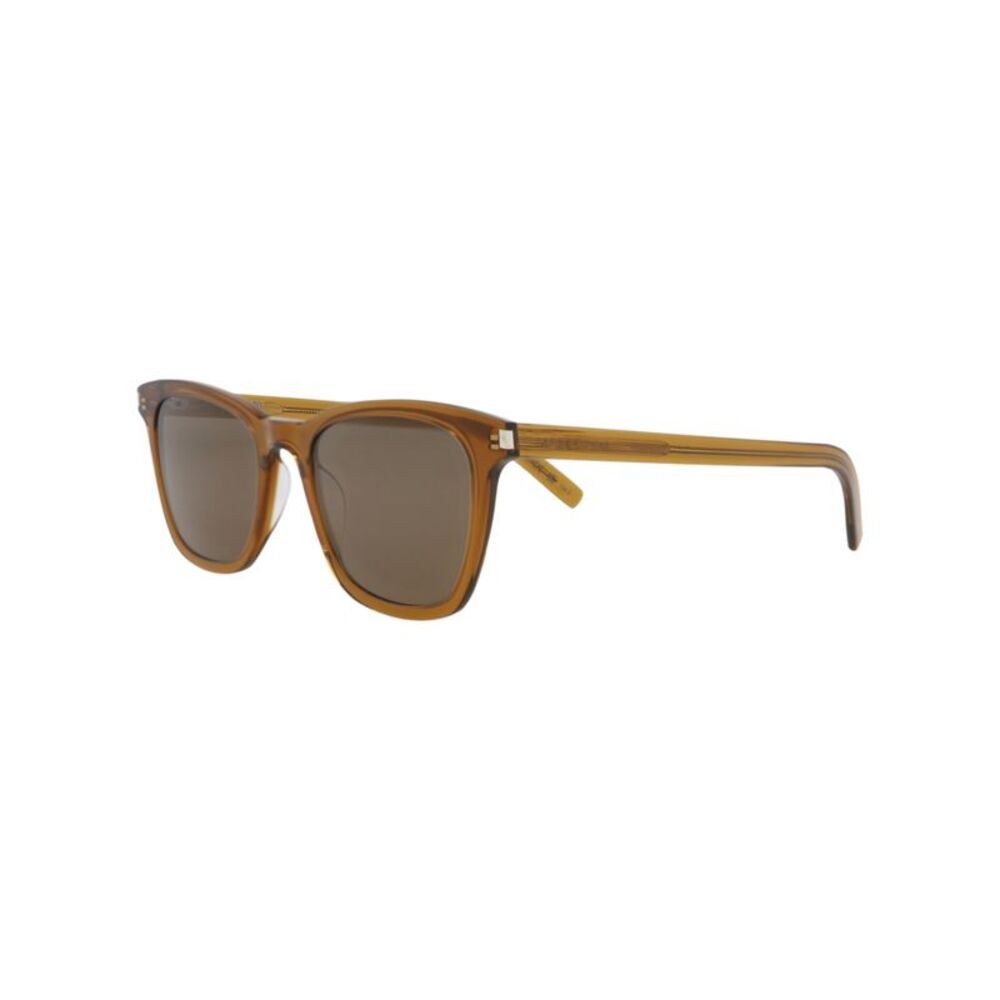 Saint Laurent Square-Frame Recycled Acetate Sunglasses Brown Womens - Picture 2 of 6